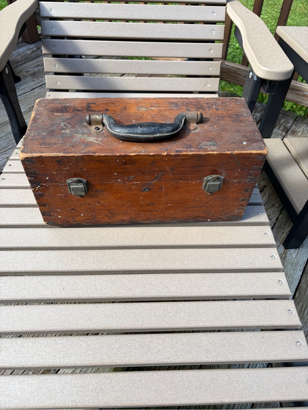 Antique Wooden Tool Box